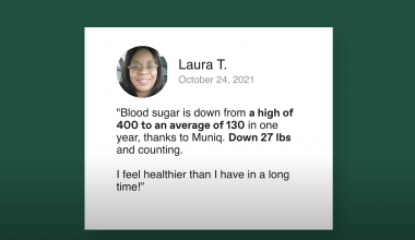 A twitter style quote about blood sugar success
